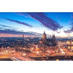 Afbeelding op acrylglas - Nacht skyline centrum van Amsterdam
