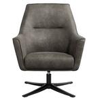 Hartman lounge fauteuil Eden - antraciet - 93x71x84 cm - incl. kussen - Leen Bakker