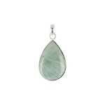 Verzilverde Ring Aquamarijn - Look &apos;Wave&apos; (Maat16,75)