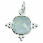 Ring Geboortesteen Maart geelgoud-aquamarijn 0.12ct goudkleurig-blauw 3 mm