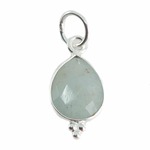 Geboortesteen Hanger Maart Aquamarijn 925 Zilver (6 mm)