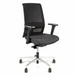 Geen Merk LF-2012005 Bureaustoel Linea Tekna 01/PT Zwart/zwart Met 3D Armleuning En Hoofdsteun