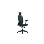 Linea Fabbrica Tekna White 01/PT Zwart/Antraciet Bureaustoel met 3D Armleuning + Hoofdsteun