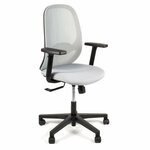Linea Fabbrica Tekna White 01 Zwart/Antraciet Bureaustoel met 3D Armleuning