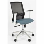 Linea Fabbrica Tekna 01 Zwart/Rood Bureaustoel met 2D Armleuning