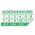 Keuringssticker goedgekeurd rechthoek 50 x 25 mm - 1000 stuks (op rol)