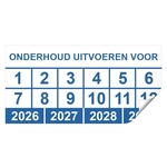 Keuringssticker volgende keuringsdatum rechthoek 50 x 25 mm - 500 stuks (op rol)