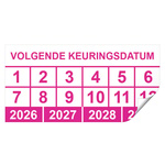 Keuringssticker volgende NEN 1004 keuring rechthoek 50 x 25 mm - 500 stuks (op rol)