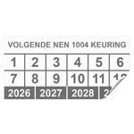 Keuringssticker volgende keuringsdatum rechthoek 50 x 25 mm - 1000 stuks (op rol)