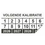 Keuringssticker volgende kalibratie rechthoek 50 x 25 mm - 500 stuks (op rol)