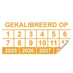 Keuringssticker gekalibreerd op rechthoek 50 x 25 mm - 500 stuks (op rol)