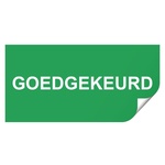 Keuringssticker goedgekeurd zonder datum rechthoek 50 x 25 mm - 500 stuks (op rol)