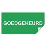 Keuringssticker goedgekeurd rechthoek 50 x 25 mm - 500 stuks (op rol)