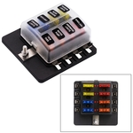 1 in 6 uit Fuse Box PC Terminal blok zekering houder Kits met LED-Indicator van de waarschuwing voor Auto Auto Truck boot