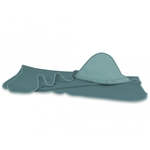 Interbaby badcape Stippen junior 100 cm katoen blauw