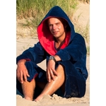 Marineblauwe badjas met capuchon - Xl-XXL
