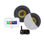 Aquasound N-Joy Connect n-joy connect badkamerradio - controller (ipx7) - wand lader - twist speakerset mat chroom - bluetooth versterker / 30 w / 230v/12vatt EMN30-TC