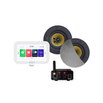 Aquasound N-Joy Connect n-joy connect badkamerradio - controller (ipx7) - wand lader - rumba speakerset mat chroom - bluetooth versterker / 30 watt / 230v/12v emn30-rc