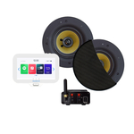 Aquasound N-Joy Connect n-joy connect badkamerradio - controller (ipx7) - wand lader - zumba speakerset wit - bluetooth versterker / 70 watt / 230v/24v EMN70-ZW