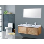 SaniGoods Alvares badmeubel 140cm 2 lades zonder waskom eiken ashgrey