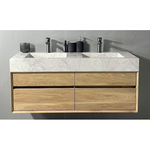 SaniGoods Alvares badmeubel 120cm 2 lades zonder waskom eiken castle brown