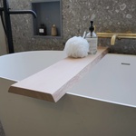 Luxe bamboe badplank uitschuifbaar/verstelbaar 70-105 x 22 x 4 cm - Badplanken