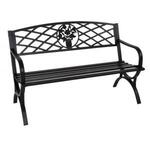 SenS-Line 2-zits Houten tuinbank Bordeaux 125 cm - zwart