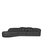 LABEL51 Bank Stelvio - Grijs - Boucle - 4-Zits + Hoek Links