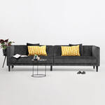Sohome 5-zits Bank 'Alison' Velvet, kleur gold
