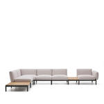 Kave Home Loungeset Sorells Met 5-zits hoekbank en tafels - Grijs