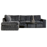 MySofa hoekbank Teddy | Antraciet | Divan Links + 2,5 zits