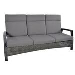 Soho Forte wicker Loungebank antraciet - 3 persoons
