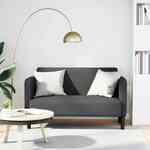 Loveseat bank 120 cm stof donkergrijs