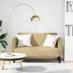 Loveseat bank 120 cm stof zwart
