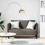 Loveseat bank 140 cm stof donkergrijs