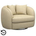 Leen Bakker - Loveseat Enzio - Elephant - Stof - Beige - 95x129x76 Cm