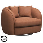 Leen Bakker - Loveseat Enzio - Pure - Terra - Stof - Bruin - 95x129x76 Cm