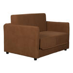 ZILT Loveseat/Sofabed 'Sjaak' Rib, kleur Bruin