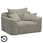 Leen Bakker - Loveseat Elsa - Eden - Stof - Taupe - 99x128x84 Cm