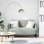 Loveseat bank 109 cm fluweel lichtgrijs