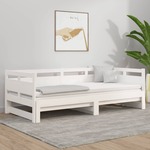 Slaapbank uitschuifbaar massief grenenhout 2x(90x200) cm