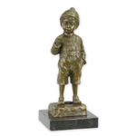 A BRONZE SCULPTURE OF THE SMOKER