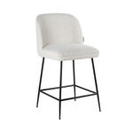 Richmond Verstelbare Barstoel Zabi Chenille - Wit (zithoogte 60 - 87cm)