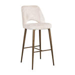 Richmond Barstoel Bolton Velvet - Khaki (zithoogte 77cm)