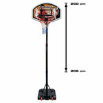 Basketbalstandaard 237-307 cm polyetheen wit