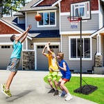 Basketbalstandaard 216-250 cm polyetheen wit