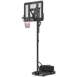 Avento basketbalstandaard 140-213 cm PE zwart/wit/rood