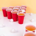 Beer Pong Hat - Mobiel spelplezier - Verstelbaar & Rood - Feesthoed - Draagbare beer pong hoeden voor feestjes en partijen