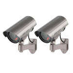 2x stuks dummy infrarood beveiligingscamera voor buiten - Dummy beveiligingscamera