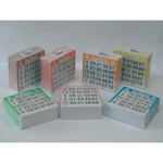 Bingokaarten, 3 kaarten per vel, pak van 5 x 100 vel